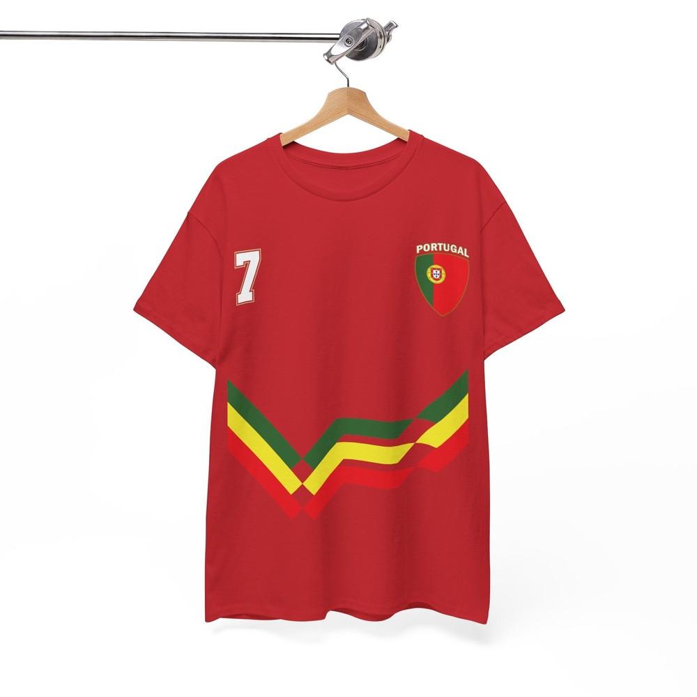 Portugal Number 10 Soccer Jersey Style Shirt, Portuguese Flag Soccer Shirt