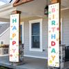 Colorful Happy Birthday Hanging Door Banner Polyester Color Banner Birthday Party Decoration Decor Kids Supplies Baby Shower