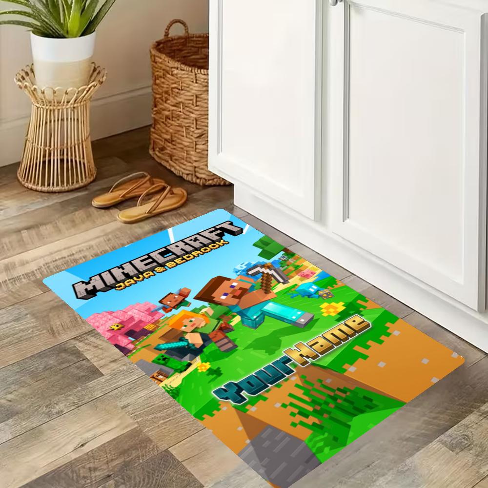 Minecraft Customize Your Name Kitchen Rug Runner Rug Laundry Mat Hallway Entryway The Best Gift Choice