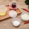 50-100Pcs Clear Plastic Sauce Jars with Lids Small Sauce Cup Disposable Food Containers Sauce Pots for Kitchen Food Storage