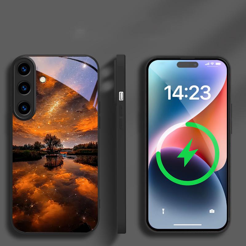 Deep night sky nebula suitable for Samsung Galaxy S26 S20 FE S21 S22+ S22 S23 Plus S24 Ultra S25 Edge 24 26 Glass Phone Case
