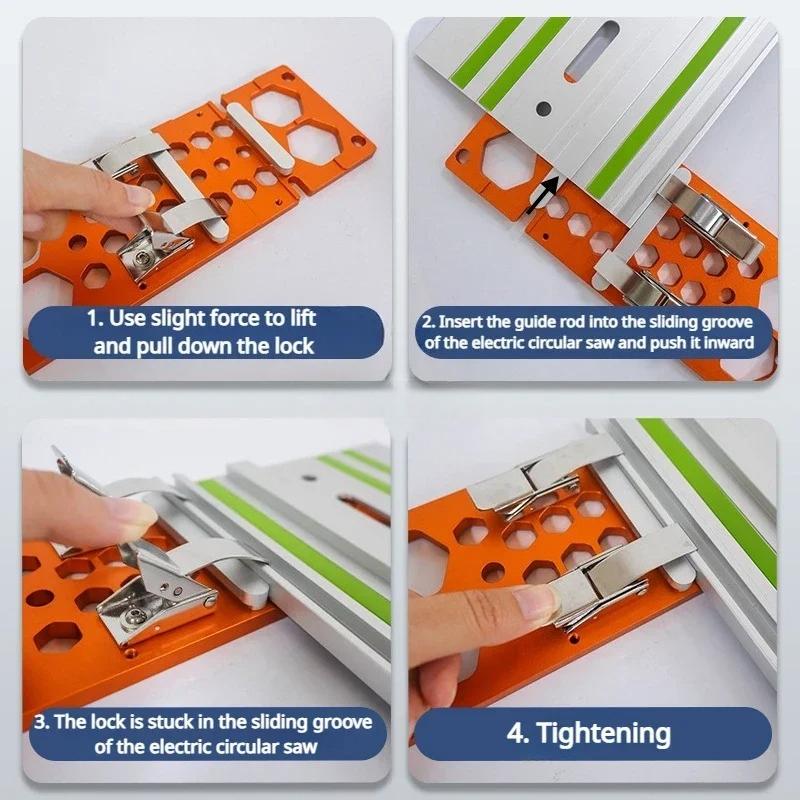 340MM Woodworking 90 ° Right Angle Guide Rail Electric Circular Saw Rail Woodworking Auxiliary Tool