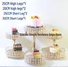 Gold Crystal Cake Stand - High-Footed Square Dessert Display Table for Weddings