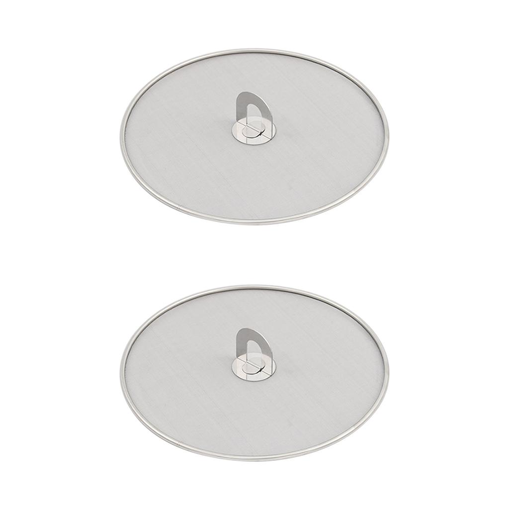 Metal Frying Pan Cover Splatter Screen Kitchen Tool Splatter Screen Spill Proof Kitchen Oil Proofing Lid Splatter Shield