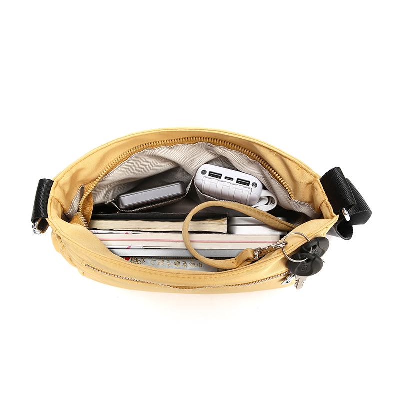 Einfarbige Damen Umhängetasche mit großem Fassungsvermögen und mehreren Fächern, leichte Pendler-Schultertasche, Mamatasche