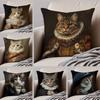 Renaissance Königliche Katze Lustiger Kissenbezug Anti-Hausstaubmilben Unsichtbarer Reißverschluss Sofa Bett