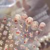 Tomoni Shell Light Cherry Rabbit Nail Stickers - Cute European & American Style Decorative Stickers