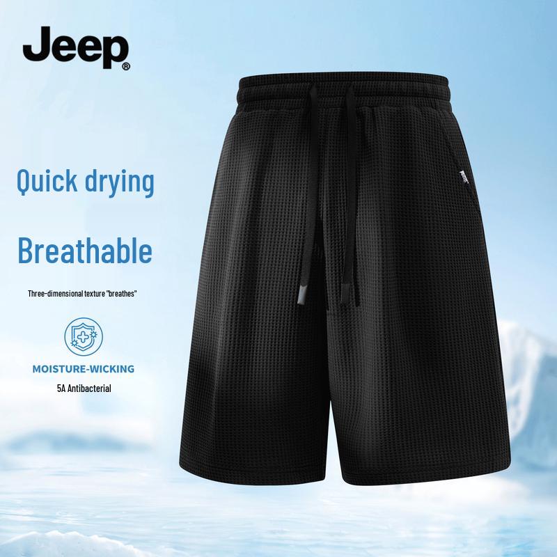 JEEP Men s Anti-Bacterial Outdoor Running Shorts M чёрный