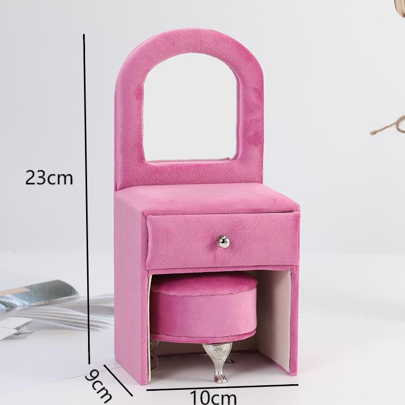 1pc Mini Sofa Design Storage For Women, Velvet Mini Jewelry Box For Stud Earrings, Rings And Necklaces, Ideal Choice for Gifts