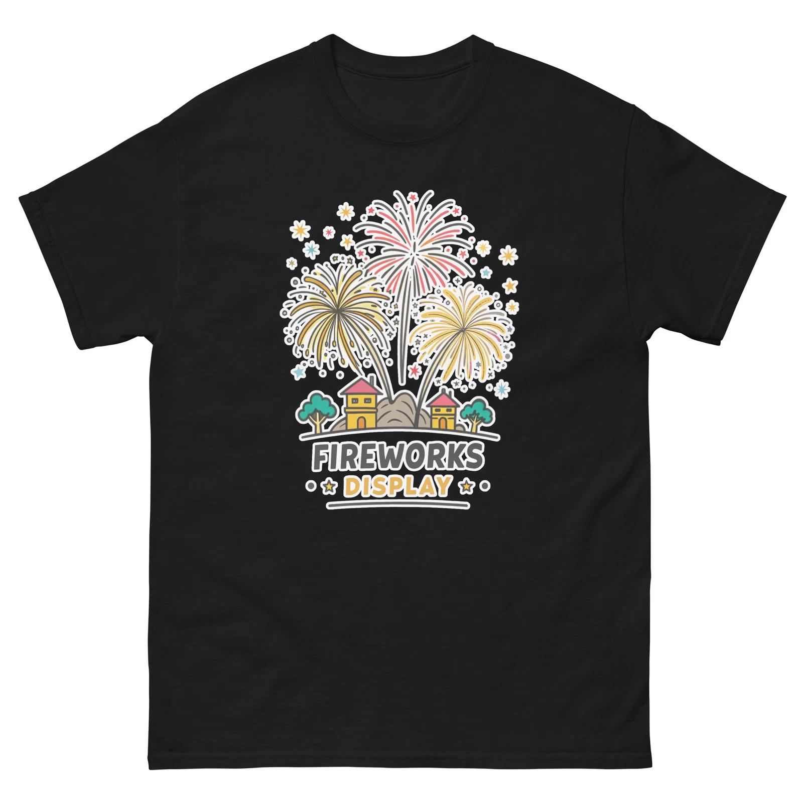 

Fireworks Display Carnival Fair Amusement Park T-Shirt XL