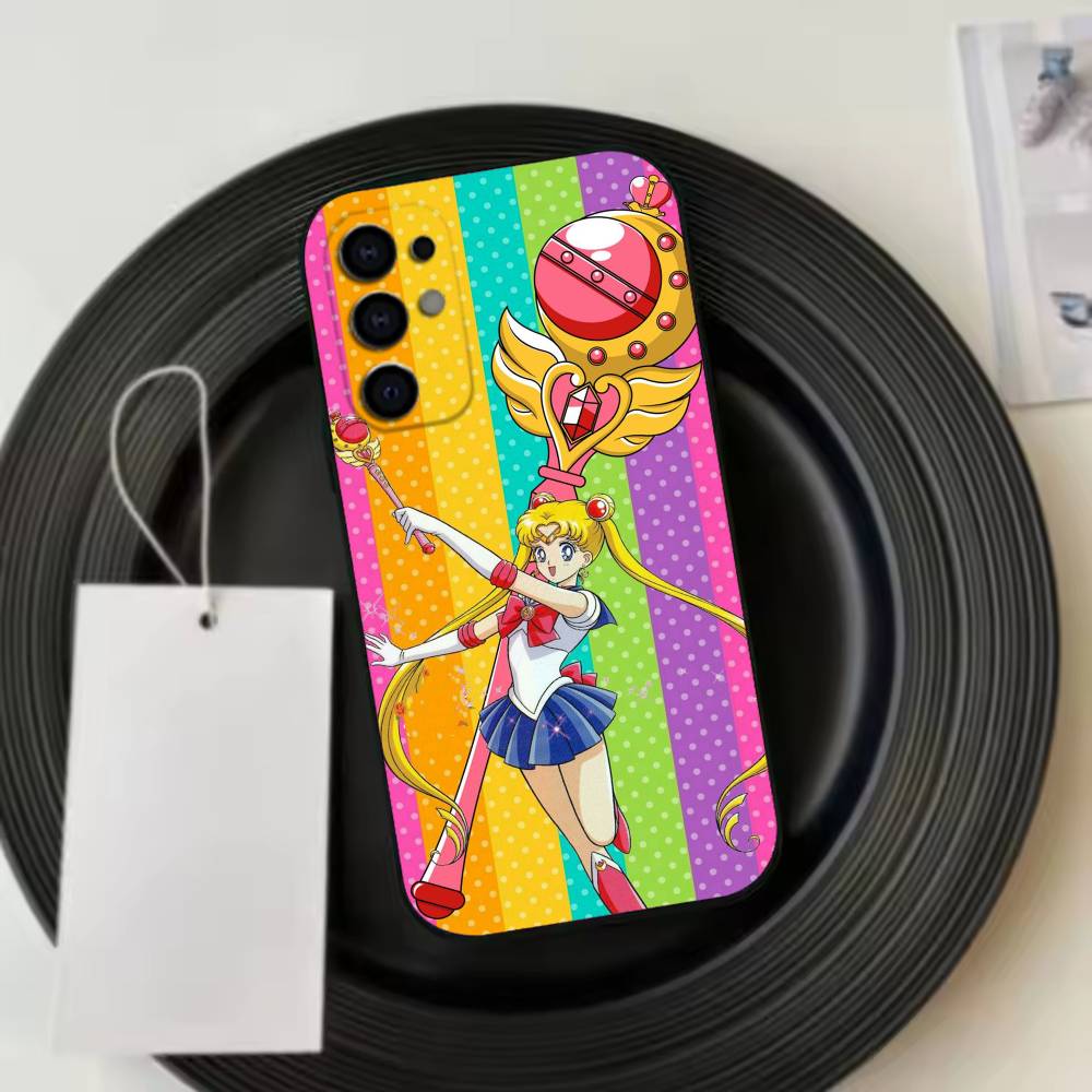 Sailor M-Moons Phone Case For Samsung S25,S24,S21,S22,S23,S30,Ultra,S20,Plus,Fe,Lite,Note,10,Black Cover