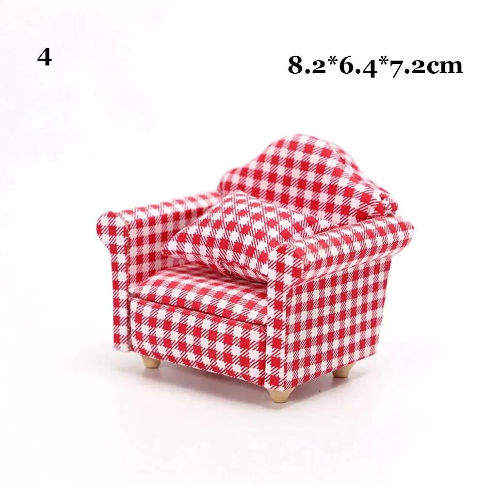 1:12 Cute Doll Chair Stool Miniature Sofa Dollhouse Miniatures Accessories Simulation Furniture Model Toys Kids Pretend Play Toy