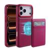 Magnetic Wireless Charging 2in1 Card Holder Phone Case for IPhone 18 17 16 15 14 13 Pro Max 17Air Leather Shockproof Cover