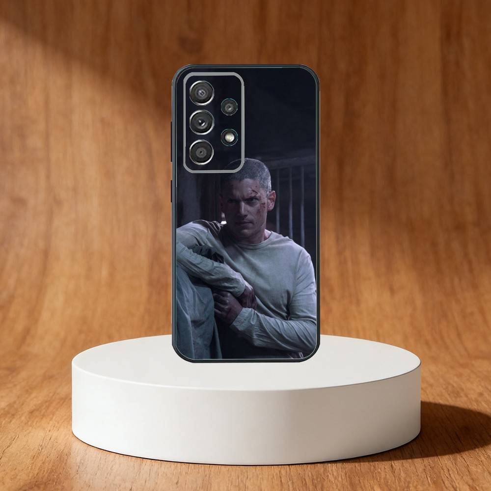 Movie P-Prison B-Break Phone Case For Samsung S25,S24,S21,S22,S23,S30,Ultra,S20,Plus,Fe,Note,10,9,5G Black Cover