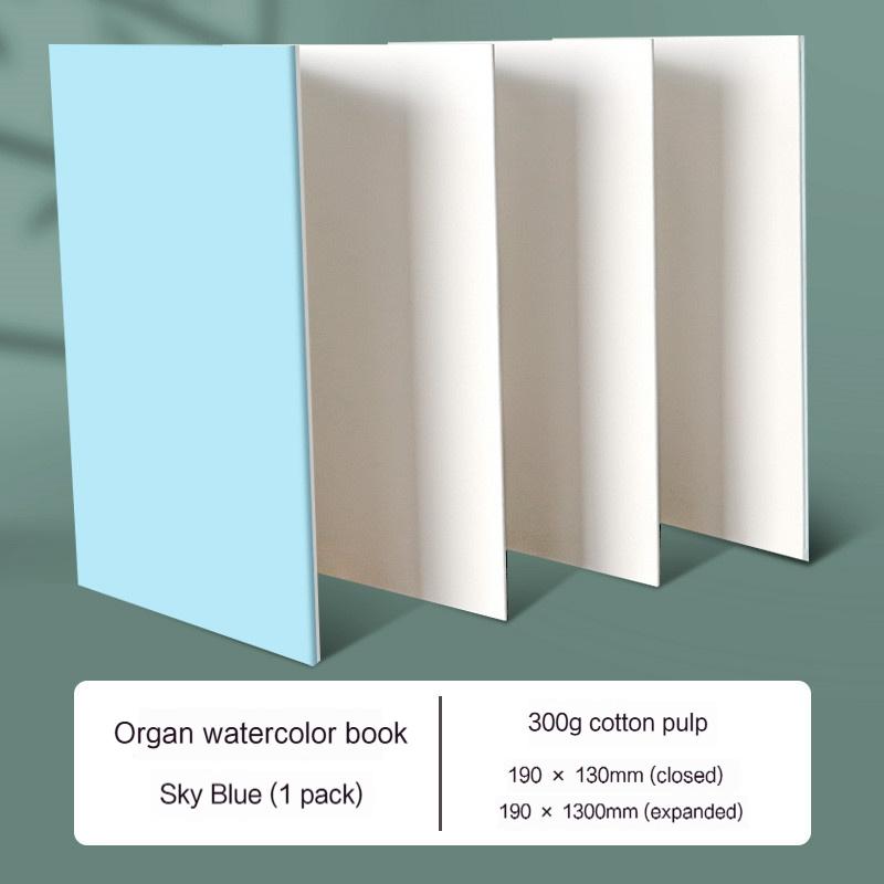 Borrence Watercolor Sketchbook 300g Cotton Organ Book Handbook Drawing Pad for Artists Painting Sketch Accordion Book Folding