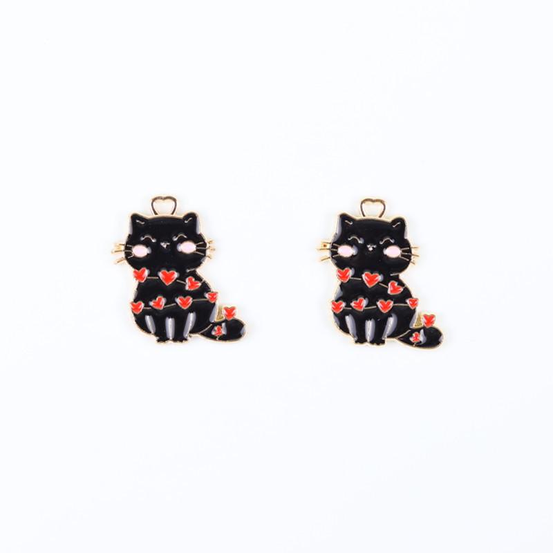 

Милый Кот Конверт Любовь Кролик Пара Сделай Сам Сплав Капля Масла Аксессуары Браслет Сумка Брелок Подвеска 1pcs