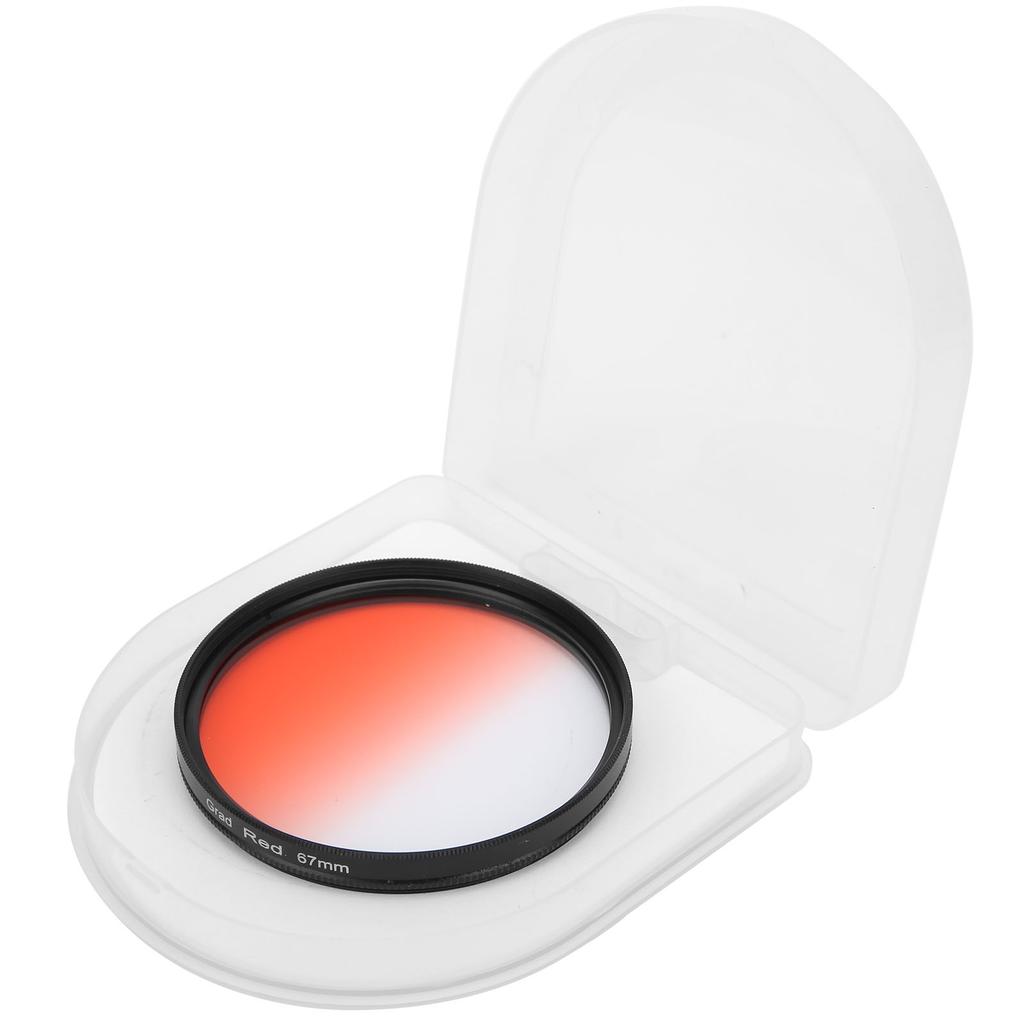 Filtro de Lente de Câmera Junestar 67mm Filtro de Cor Graduado para CanonNikonOlympusFujiGraduado Vermelho