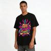 Horror Monster Burger Graphic Tee Edgy Streetwear Dark Fashion Top Pure cotton T-shirt