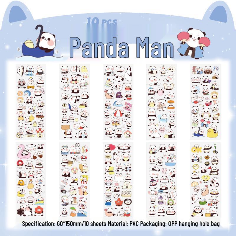 Pet Planet Cute Cartoon Children's Waterproof Notebook Stickers Set