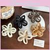 Elegant Floral Design Hair Claw Clip For Women With Stylish Egg Flower Pattern