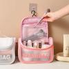 Frosted Transparent PU Makeup Bag - Large Portable PVC Storage with Flip Cover