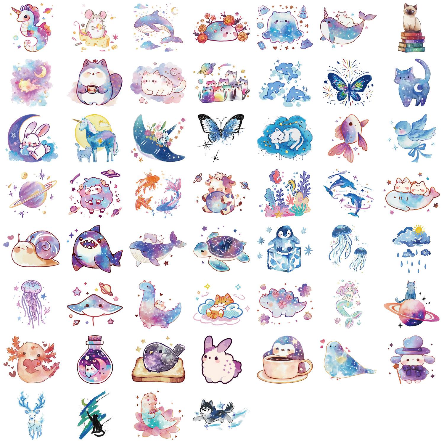 

53 Наклейки-граффити «Звездное небо», креативные, биологические, украшают iPad, чемодан, блокнот, сделай сам, водонепроницаемые