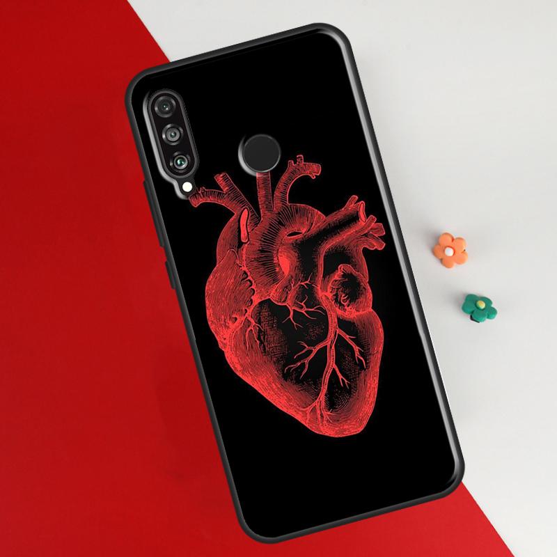 Medical Human Organs Heart Art Case For Honor 50 8X 9X 10i Cover For Huawei P30 P40 Lite P50 P20 Pro P Smart 2019 Nova 5T