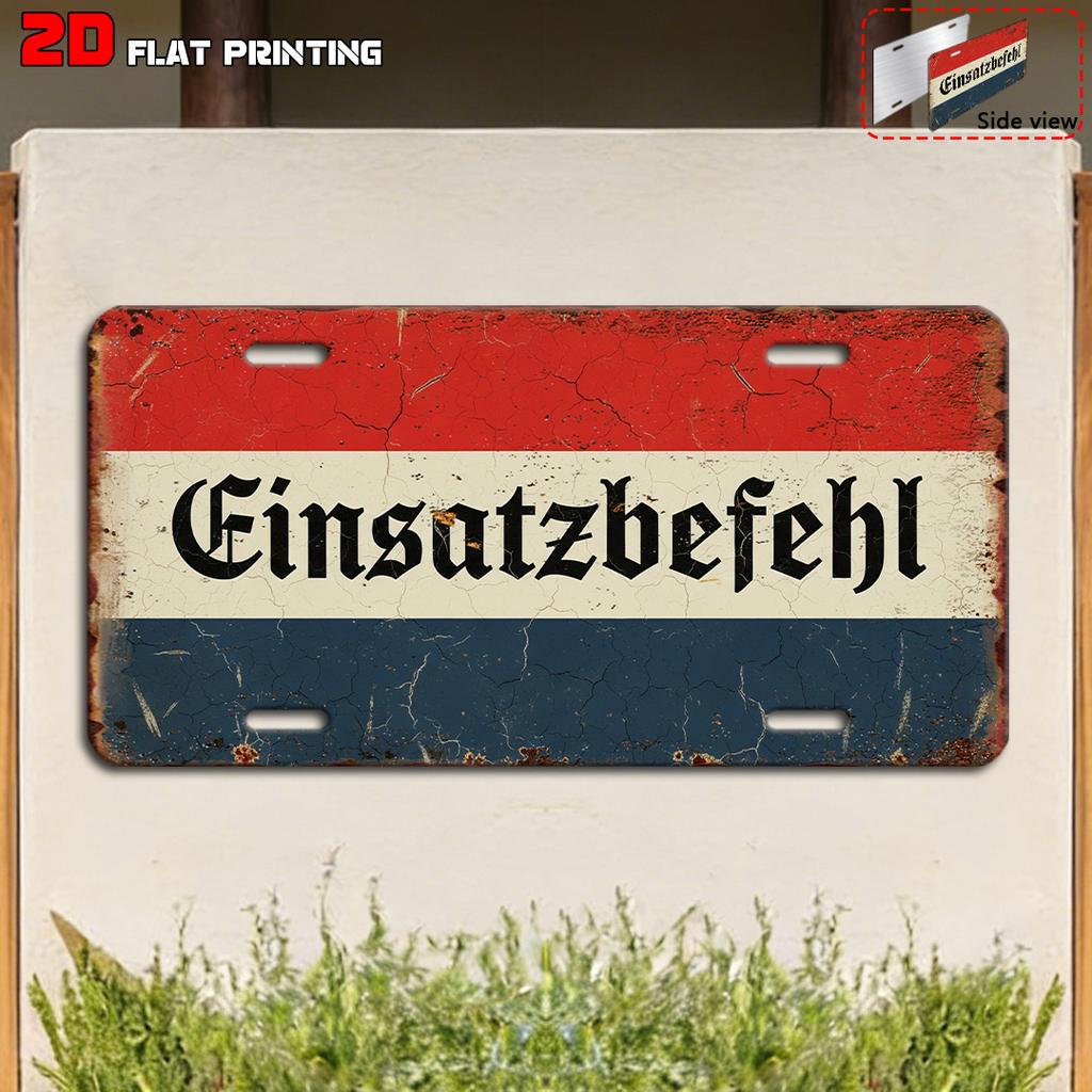 Vintage Stadt Deutsch Portugiesisch Jahr Landschaft Metall Kennzeichen Schild Retro 2D Flach Gedrucktes Zinn Schild Wanddekor für Zuhause Ba