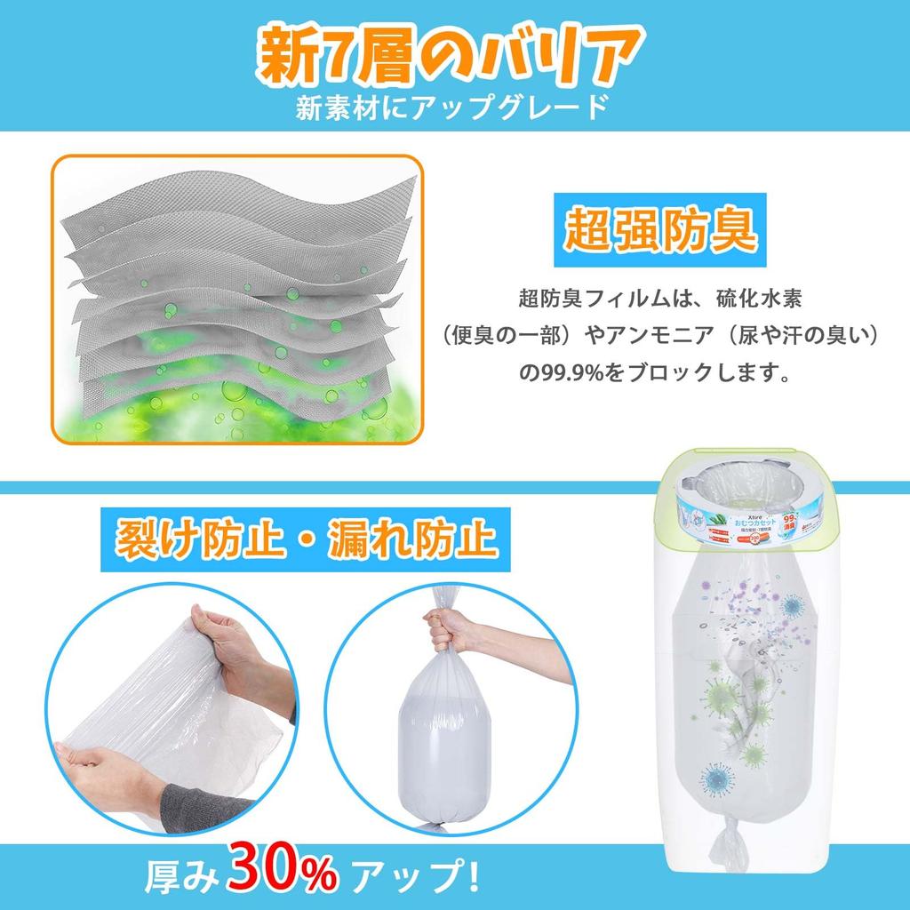 New Deodorizing Cartridges for Diaper Compatible with Aprica Oiwanakute Poi 9-Pack 7-Layer Odor-Removing Pots,