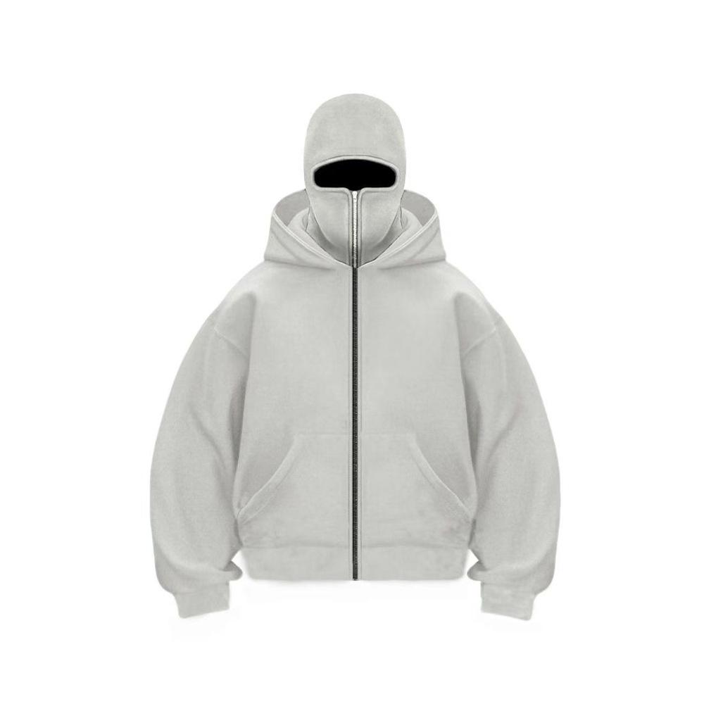 Unisex Double Hood Fleece Zipper Jacket for Spring, Autumn, and Winter