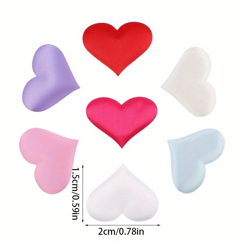 200 шт. Цветные Сердечки Тканевые Мягкие Милые Мини Персиковые Сердечки Нашивки Свадебные Аппликации DIY Швейные Аксессуары Декор для Поделок