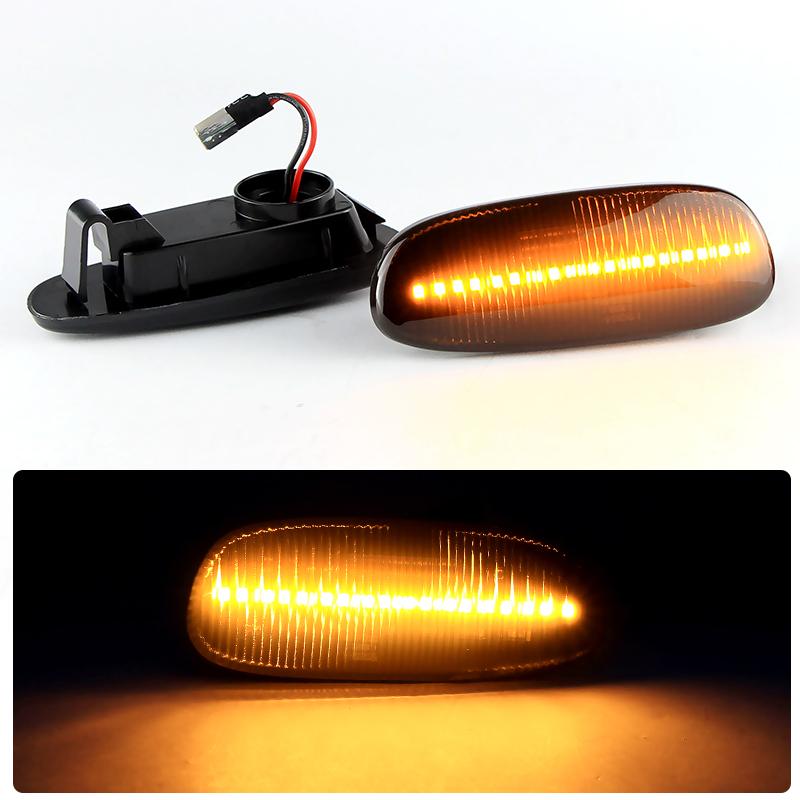 

2pcs Dynamic LED Turn Signal Lamp For Subaru Impreza 1993-2001 Amber Turn Signal Lights DC12V T10-Plug OEM#:84401FA050 84401FA04