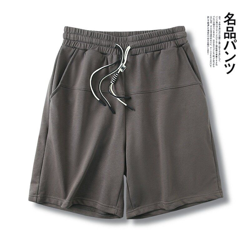 Men's Summer Trendy Brand Loose Casual Sports Shorts, Export Surplus for Europe and America, Made of Terry Cotton, Straight-Cut Five-Point Shorts