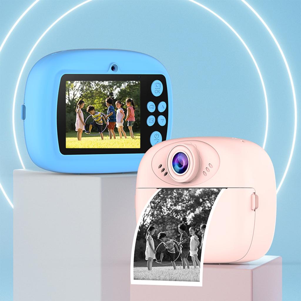 Children's camera, black and white automatic printing, HD dual camera, 2.4-inch large screen