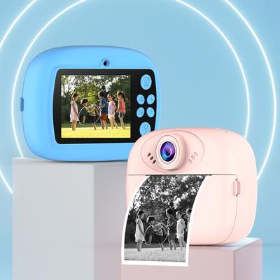 Children's Camera, Black and White Automatic Printing, HD Dual Camera, 2.4-inch Large Screen