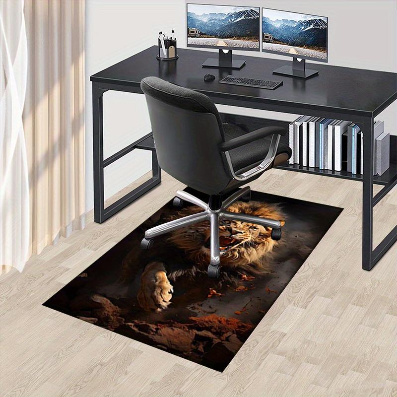 1pc Lion,Roar,Wildlife Office Carpet Soft Polyester Entrance Carpet Washable Non Slip Machine Washab