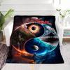 Premium Cosmic Galaxy Blanket Throw Yin Yang Nebula Celestial Abstract Art Spiritual Fantasy Tapestry Cozy Home Decor Gift