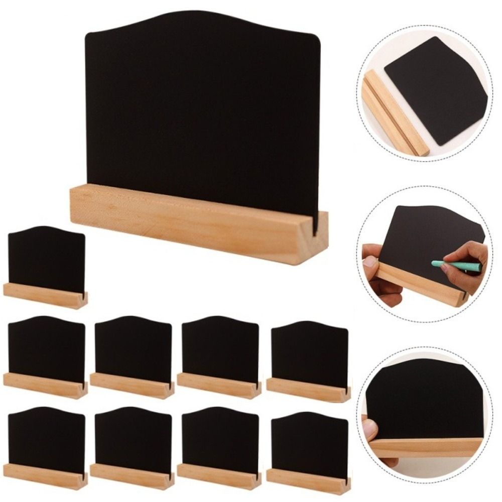 10Pcs/Set DIY Mini Double-Sided Blackboards Reusable Erasable Writing Plate  Coffee House