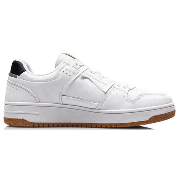 Li Ning Tianji Slip Resistant Cushioning Abrasion Resistant Breathable Low Top Skateboard Shoes Men's White Yellow AGCP299-9
