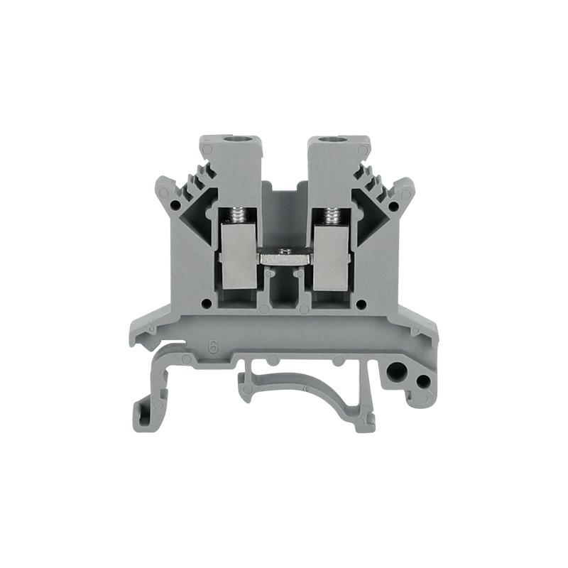2.5MM Square Pure Copper DIN Rail Terminal Block, Flame Retardant, 100-Piece Box, UK2.5B