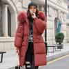 Down Jackets Women's Fluffy Hooded Neck Long Loose Parkas Coats Zip-Up High Quality Outdoor Thicken Female Warm Thermal Outwear