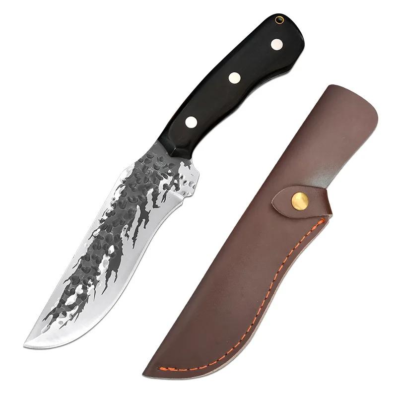 Geschmiedetes Ausbeinmesser, handgefertigtes Koch-Küchenmesser, Allzweckmesser mit Holzgriff, Fleischerbeil