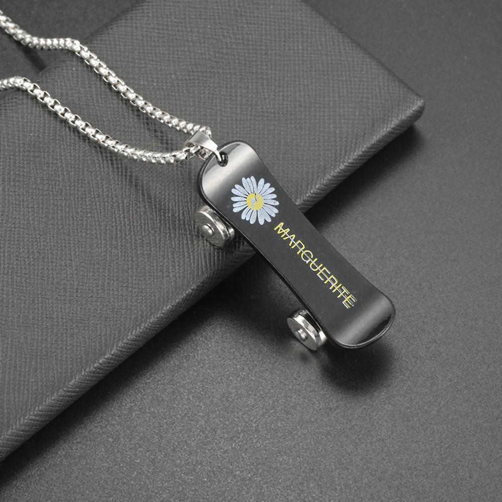 Hip Hop Necklace Men'S Titanium Steel Cartoon Men'S And Women'S Tide Pendant Personalized Street Couple Pendant Accessories