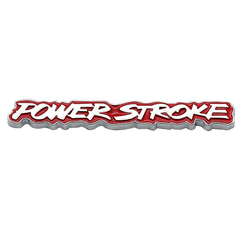 1pc 3D Metal POWER STROKE Rear Trunk Car Emblem Badge Decal For Ford Excursion 3.0 2018 F-150 F150 Auto Sticker Accessories