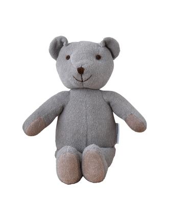 Broccoli House Stoffbär D Bär Klein Kinder Handtuch Waschbar 30cm Grau