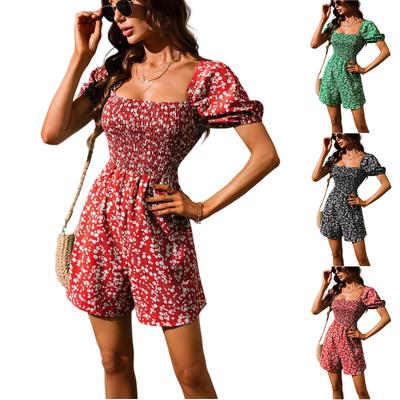 Women's Comfortable Casual Jumpsuit Short Sleeve Top Sweater Jumpsuit Shorts