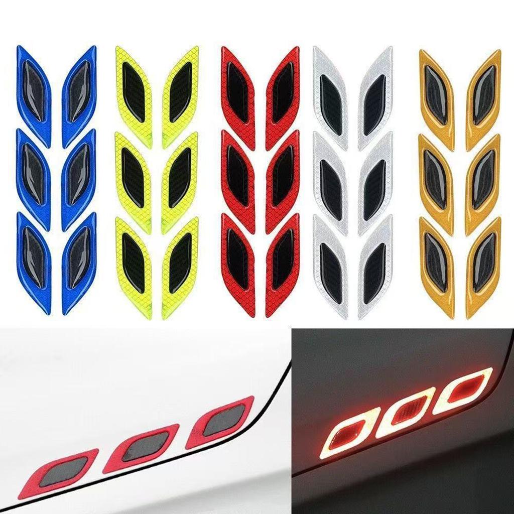 Adesivi 3D in Resina Epossidica Fatti a Mano con Forte Adesivo Nastro Riflettente Molto Luminoso 6pz per Prevenzione Graffi Carrozzeria Auto