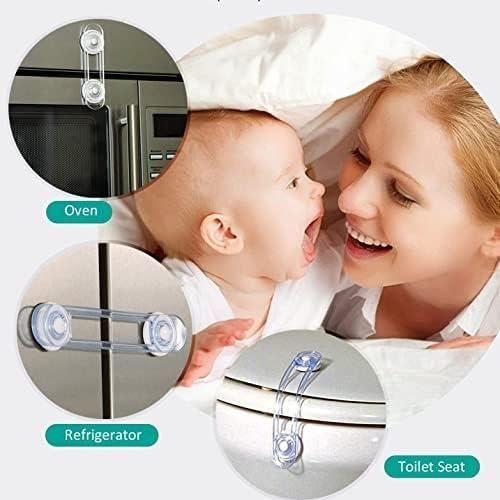 Loquets de sécurité bébé - donola - 12pcs - transparent plastique - protection sécurite domestique