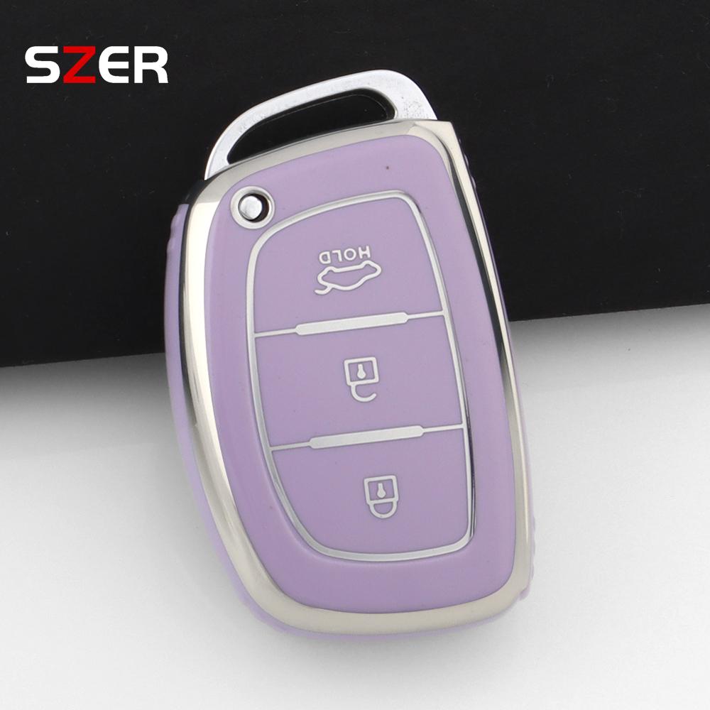 3 4 Tasten TPU Auto Smart Key Hülle Abdeckung Schlüsselanhänger Für Hyundai Tucson Santa Fe Rena Sonata Elantra Creta Ix35 Ix45 I10 I30 I40