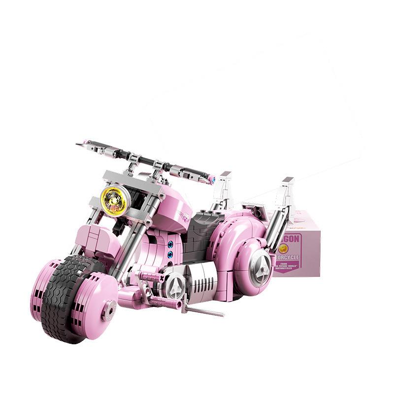 Educational Motorcycle Puzzle Toy Assembly Kit For Kids - Interactive Building Block Plaything Gifts For Children
